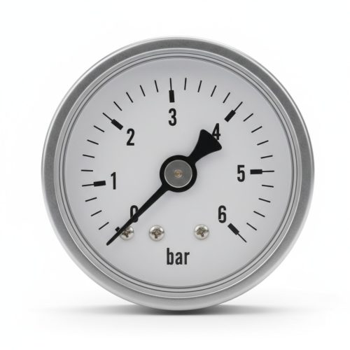 Nyomásmérő óra FEKVŐ 40mm műa. ház 0-6 bar (1/8")