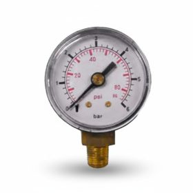   Nyomásmérő óra ÁLLÓ    63mm műa. ház 0- 6 bar (1/4")
