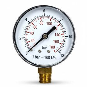   Nyomásmérő óra ÁLLÓ    63mm műa. ház 0-12 bar (1/4")