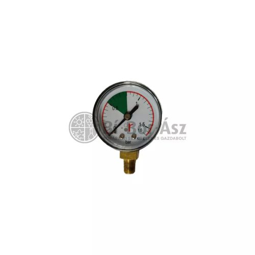 Nyomásmérő óra Inox Pumpához 0 - 1,6 bar (1/8")