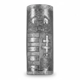 Placa dreptunghi cu stema argintie