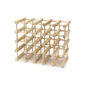 Drveni stalak za boce vina, prirodni 20 rupa/24 boce