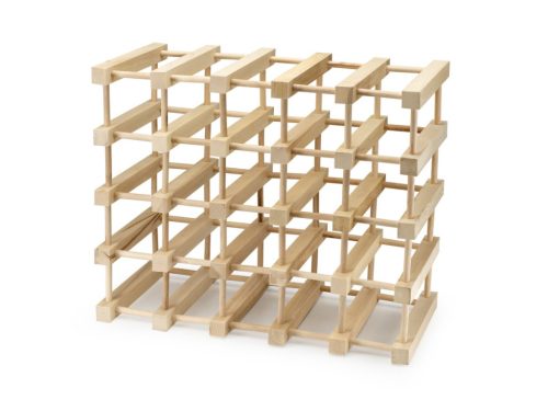 Drveni stalak za boce vina, prirodni 20 rupa/24 boce