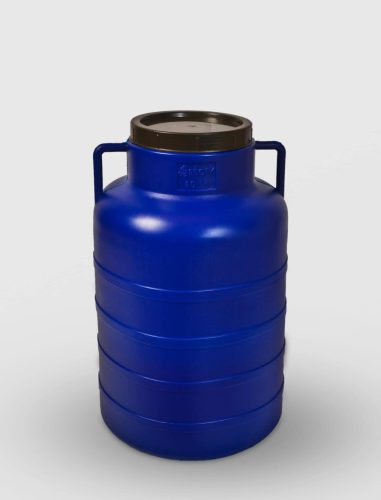 Hordó füles csavaros tetővel 80literes kék 1,58 kg