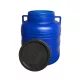 Barrel plastic 80 liter with screw top with lugs blue 1.58 kg
