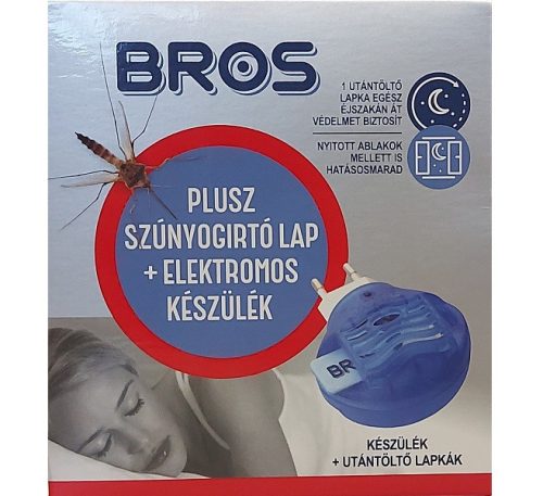 BROS szúnyogírtó elektromos készülék +10 db lapka