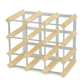 Stalak za boce vina aluminij. natural 9 rupa/12 boca