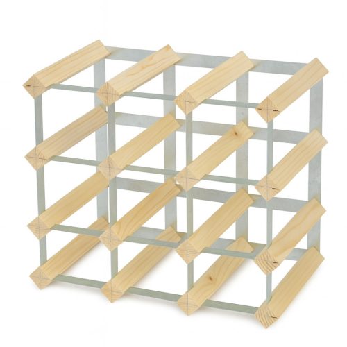 Stalak za boce vina aluminij. natural 9 rupa/12 boca