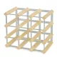 Stalak za boce vina aluminij. natural 9 rupa/12 boca
