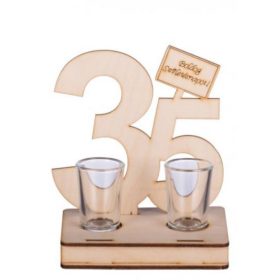 Wooden drinks set year 35