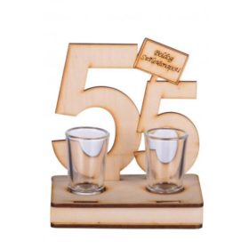 Wooden drinks set year 55