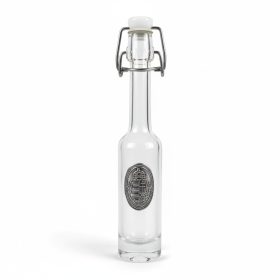 Tin label bottle with buckle 0.04l Coat of arms