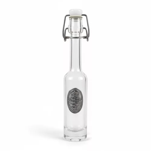 Tin label bottle with buckle 0.04l Coat of arms