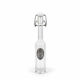 Tin label bottle with buckle 0.04l Pear