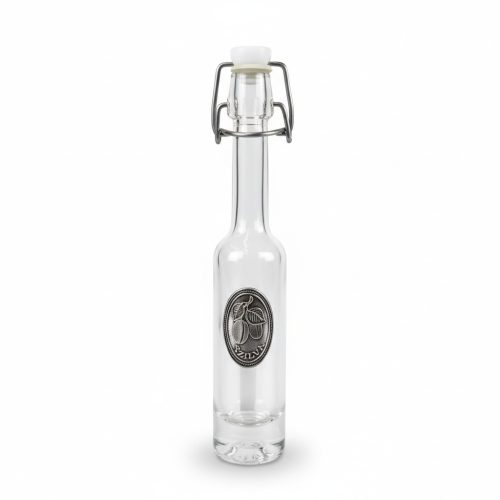 Tin label bottle with buckle 0.04l Plum