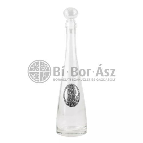 Bottle with tin label, year 80