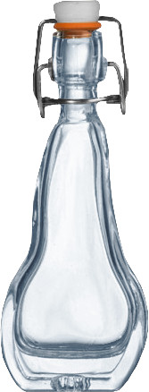 Díszüveg körte 0,04 L csatos