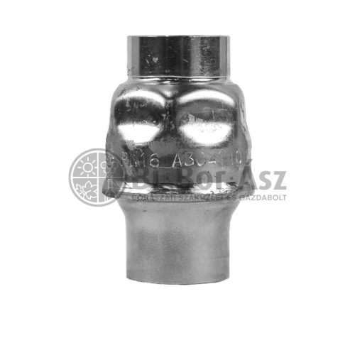 Visszacsapó szelep (lábszelep) rugós, préselt 1" BB AISI304 -10/+150°C*