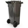 80 liter black wheelie bin