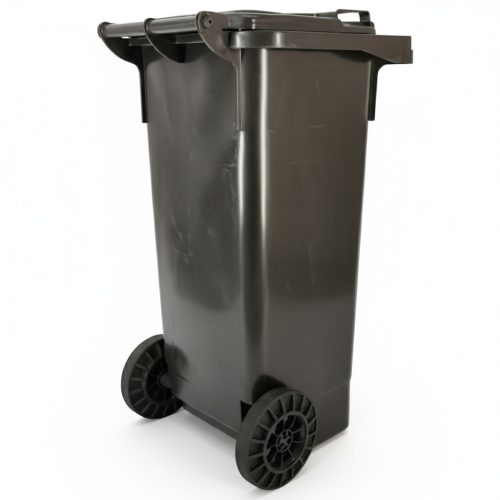 Coș de gunoi 80 litri pe roți Negru