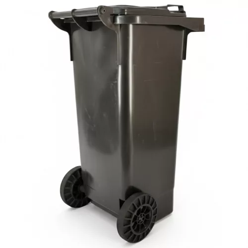 80 liter black wheelie bin