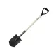 Grabespaten spitz, Holzstiel, D-Stiel, 120 cm DEDRA 80C003