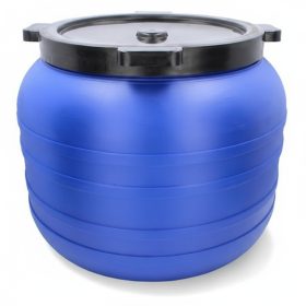 Bačva plastična 100 litara s navojem plava