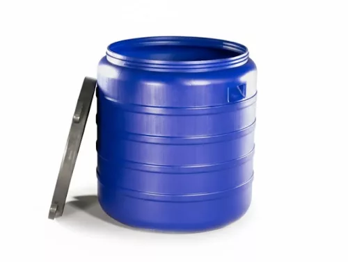 Butoi plastic 300 litri filetat albastru