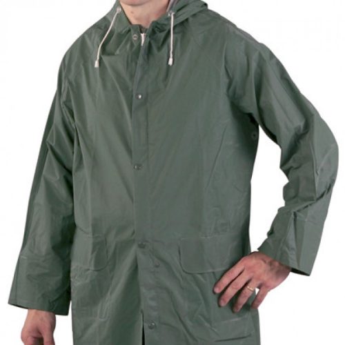 Raincoat with zipper and patent, 120cm PVC (50301)