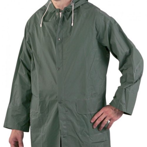 Raincoat with zipper and patent, 120cm PVC (50302)