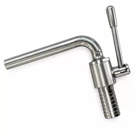   Töltőfej INOX Golyóscsappal x 25mm tömlővég 17mm kifolyó ART655