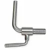 Töltőfej INOX Golyóscsappal x 25mm tömlővég 17mm kifolyó ART655