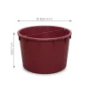Cadă din plastic italiană BURGUNDY 230 lit