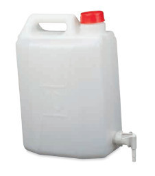 Urcior plastic 10 L, robinet, roșu ICS (M82210R) / Prețul include blocarea cu șurub /