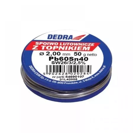Dedra Lötdraht mit Flussmittel 2.0mm 50g (31L42005)