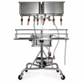   Filling machine SPAGNI 6-head half. With 30-frame filter machine, pump /RI 6 M 30 C/