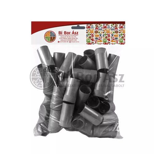 Pilverkupak 30*60mm Műanyag ezüst FÉNYES (50 db)