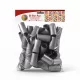 Capac Pilver 30*60mm Plastic argintiu SHINY (50 buc)