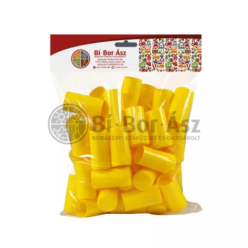 Pilverkupak 30*60mm Műanyag sárga (50 db)