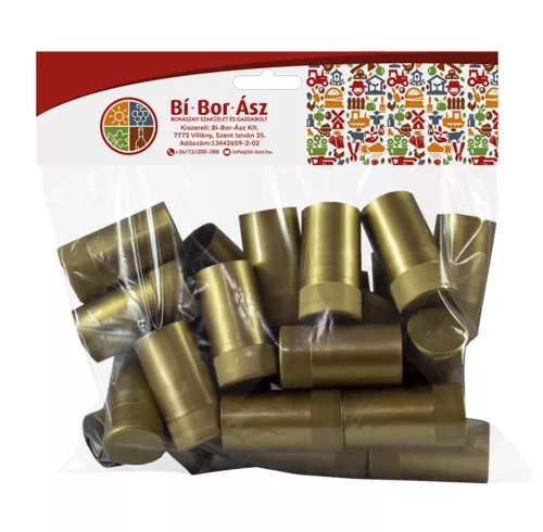 Pilver cap 30*60mm Plastic gold SHINY (25 pcs)