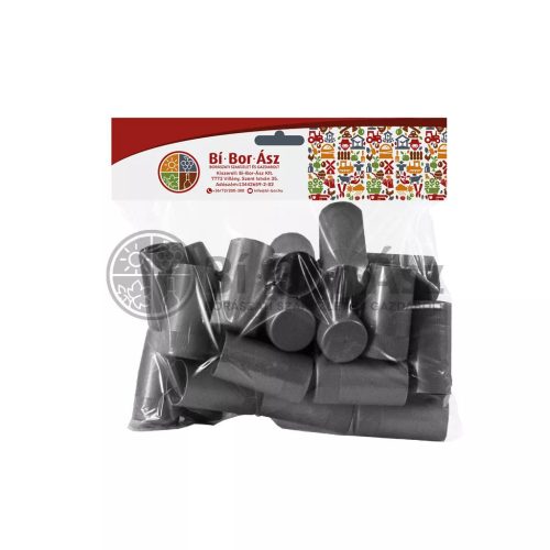 Pilverkupak 30*60mm Műanyag ezüst FÉNYES (25 db)