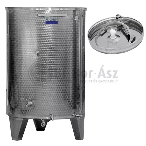 Tartály Zottel (1.4) szilikontömlős úszófedél szettel 3300 liter, 4 csap