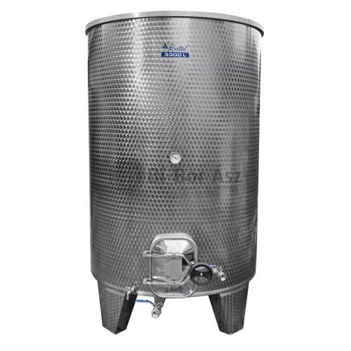 Tartály Zottel (6.1) erjesztő, úszófedeles 2600 liter, hűtőpalást nélkül