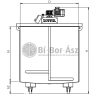 Tartály Zottel (10.1.1) keverő 700 liter, beépített keverővel