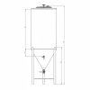 Rezervor Zottel (20.1.1) rezervor conic de fermentare a berii 200 litri