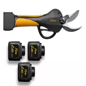 Pruning shears electric FLORA PC 38, with 3 batteries