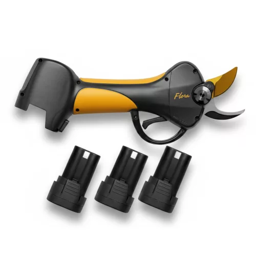 Pruning shears electric FLORA PC 32, with 3 batteries