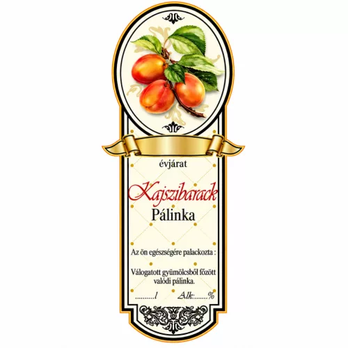 Label brandy Platinum small, Apricot 10 pieces/pack