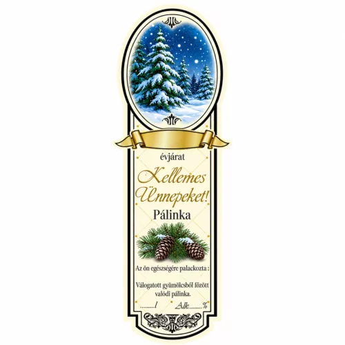 Label brandy Platinum small, Pleasant Holidays (FA) 10 pcs/set