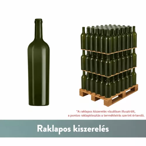 Bordolese Storica Extra borospalack 0,75 liter, 310 mm – uvag – dugós (VE 2494-6) – 588 db